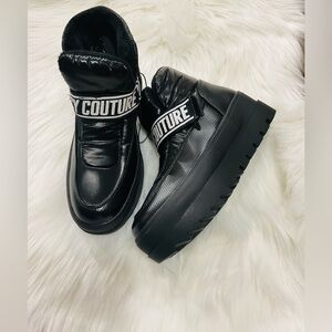 *Juicy Couture* PUFFER PULL ON BOOT 6 M VERONICA Fashion Black Winter Slip Logo